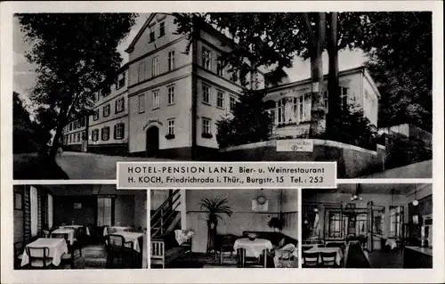 Ak Friedrichroda im Thüringer Wald, Hotel Pension Lanz, Burgstraße 15