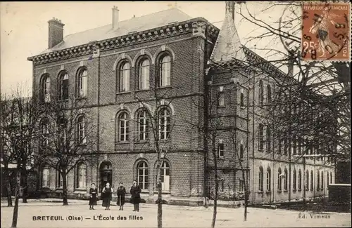 Ak Breteuil Oise, L'Ecole des Filles