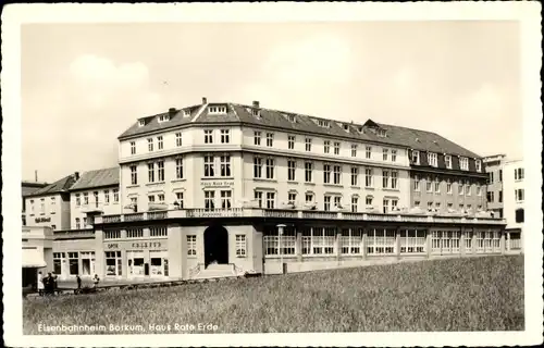 Ak Nordseebad Borkum in Ostfriesland, Eisenbahnheim, Haus Rote Erde