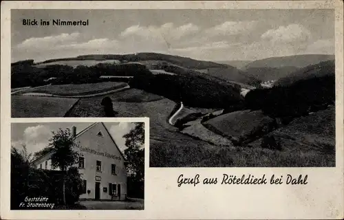 Ak Röteldieck Röteldiek Dahl Hagen in Westfalen, Nimmertal, Gaststätte