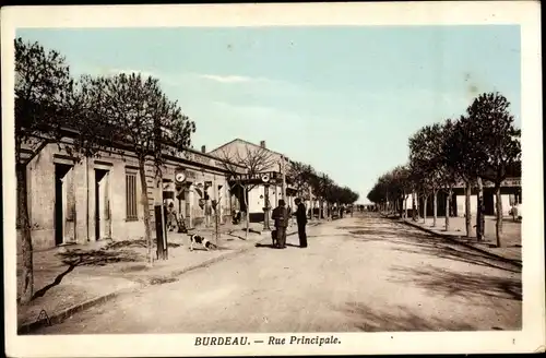 Ak Burdeau Algerien, Rue Principale