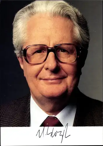 Ak Politiker Hans-Jochen Vogel, Portrait, Autogramm