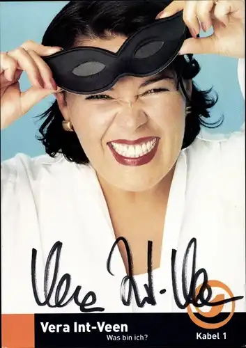 Ak Moderatorin Vera Int-Veen, Portrait, Autogramm, Kabel 1, Was bin ich