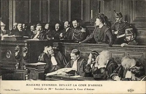 Ak Cour d'Assises, Affaire Steinheil, Marguerite Steinheil, Geliebte von Felix Faure