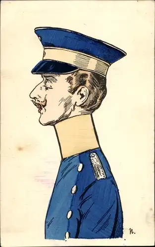 Ak Deutscher Soldat in Uniform