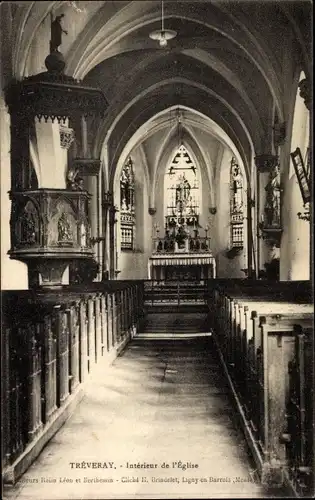 Ak Tréveray Meuse, Interieur de l'Eglise