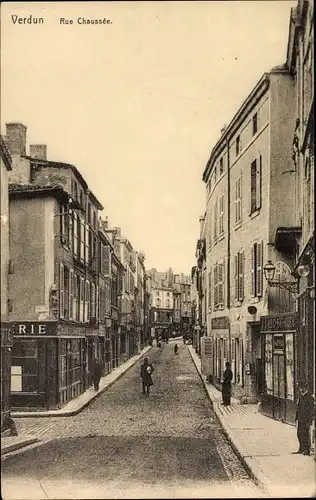 Ak Verdun Meuse, Rue Chaussee