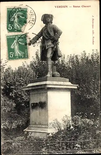 Ak Verdun Meuse, Statue Chevert