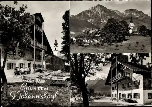 Ak St. Johannishögl Piding in Oberbayern, Watzmann, Haus, Bergansicht