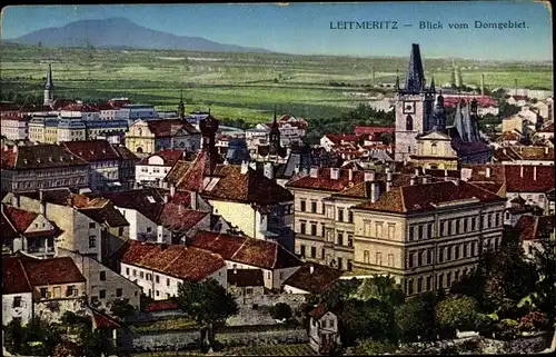 Ak Litoměřice Leitmeritz Region Aussig, Panorama, Blick vom Domgebiet