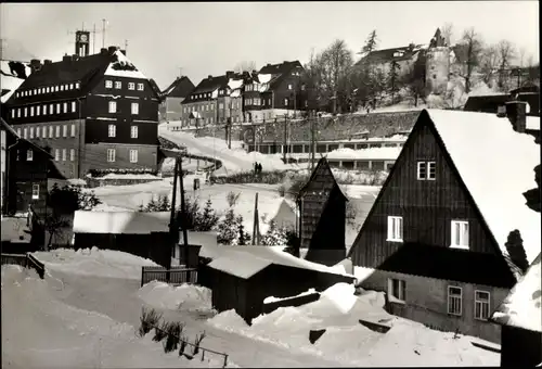 Ak Altenberg im Erzgebirge, Ortsansicht, Winter