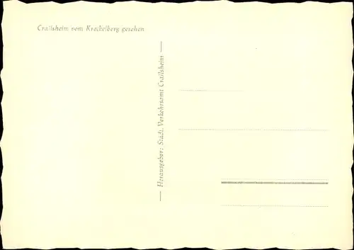 Ak Crailsheim in Württemberg, vom Kreckelberg gesehen