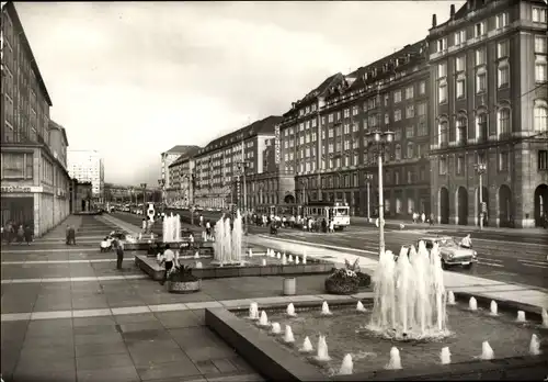 Ak Dresden Altstadt, Blick auf Ernst-Thälmann-Straße