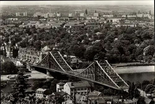 Ak Dresden Loschwitz, Blick von der Loschwitzhöhe