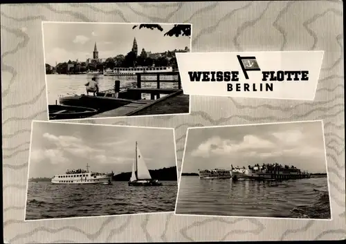 Ak Berlin Köpenick, Weiße Flotte Berlin, Heinrich Zille am Luisenhain, Köpenick auf dem Müggelsee