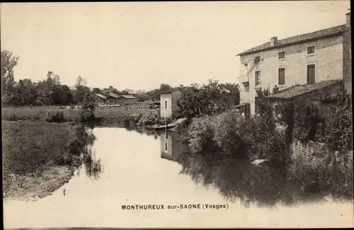 Ak Monthureux sur Saone Lothringen Vosges, Fluß