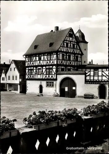 Ak Großostheim Unterfranken, Marktplatz