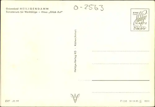 Ak Seebad Heiligendamm Bad Doberan, Haus Glück Auf, Sanatorium f. Werktätige