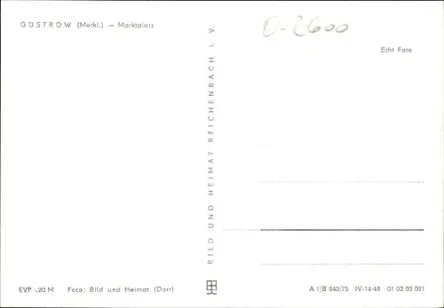 Ak Güstrow in Mecklenburg, Marktplatz