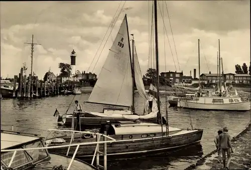 Ak Timmendorf auf der Insel Poel, Hafen, Leuchtturm