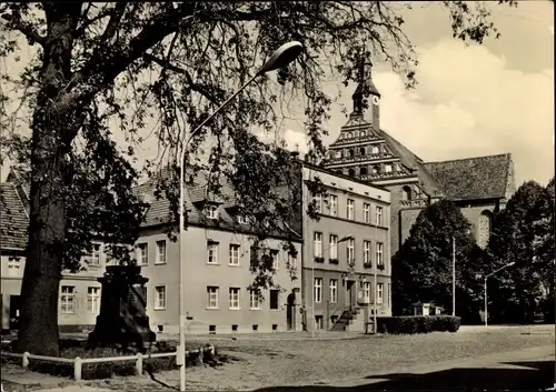 Ak Bad Wilsnack in der Prignitz, am Rathaus