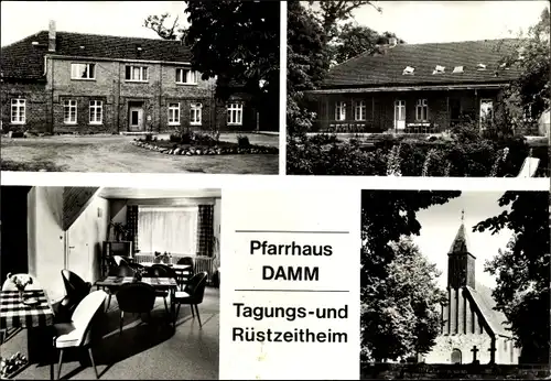 Ak Damm Parchim in Mecklenburg Vorpommern, Pfarrhaus, Tagungs- und Rüstzeitheim