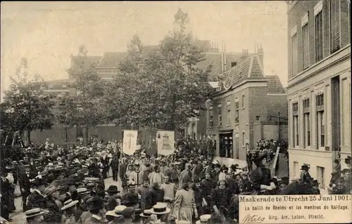 Ak Utrecht Niederlande, Maskerade 1901, Fest