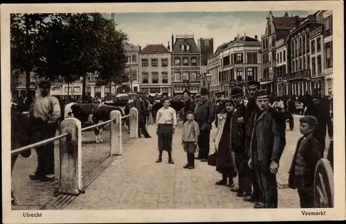 Ak Utrecht Niederlande, Veemarkt