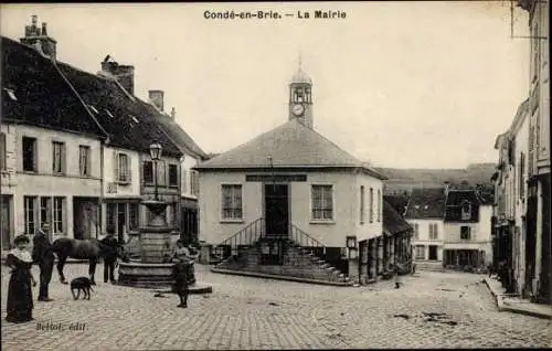 Ak Condé en Brie Aisne, La Mairie
