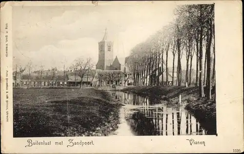 Ak Vianen Utrecht Niederlande, Buitenlust met Zandpoort