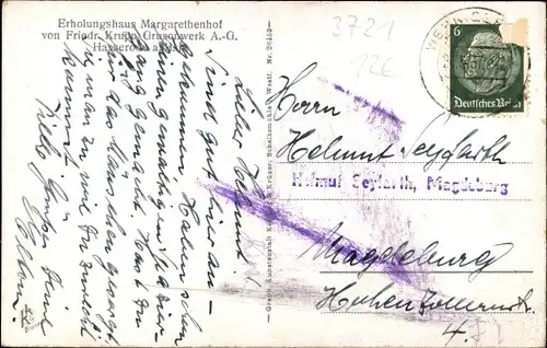 Ak Hasserode Wernigerode am Harz, Erholungshaus Margarethenhof