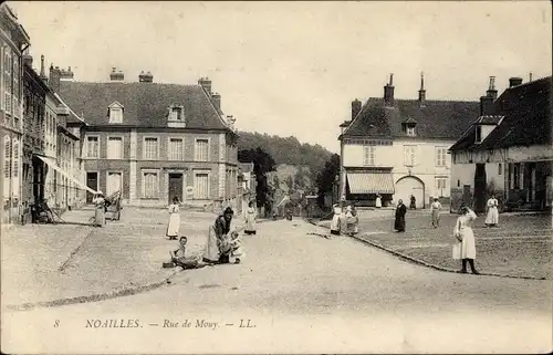 Ak Noailles Oise, Rue de Mouy