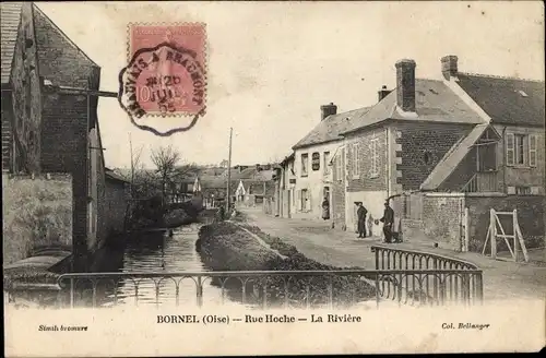 Ak Bornel Oise, Rue Hoche, La Riviere