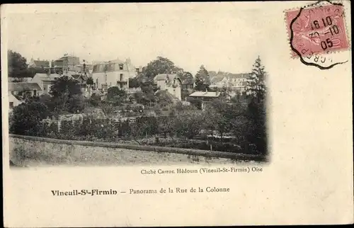 Ak Vineuil Saint Firmin Oise, Panorama de la Rue de la Colonne