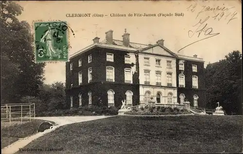 Ak Clermont Oise, Chateau de Fitz James