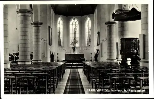 Ak Baarle Hertog Flandern Antwerpen, Interieur St. Remigiuskerk