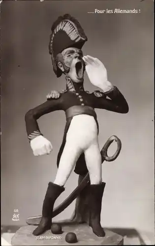 Ak General Pierre Cambronne, Plastik, Pour les Allemands