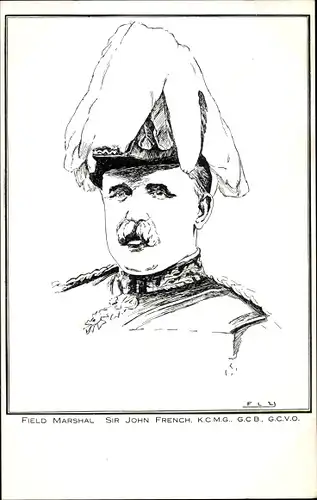Künstler Ak Britischer Feldmarschall John French, 1. Earl of Ypres, Portrait