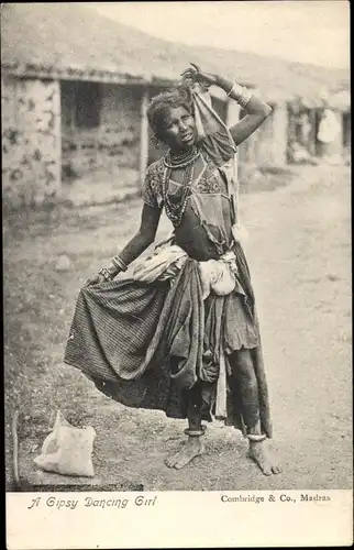 Ak Indien, A Gipsy Dancing Girl, Inderin