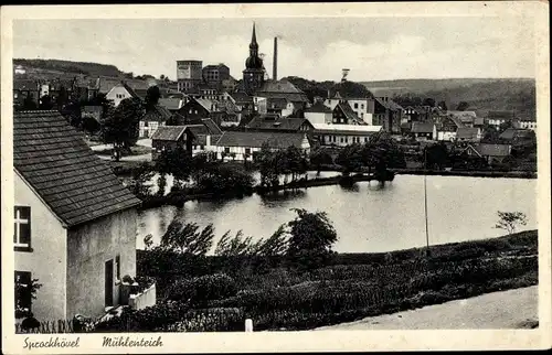 Ak Sprockhövel im Ruhrgebiet, Blick über den Mühlenteich