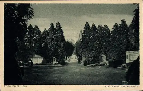 Ak Frechen Nordrhein Westfalen, Partie auf dem neuen Friedhof