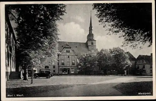 Ak Werl in Westfalen, Marktplatz