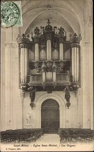 Ak Saint Mihiel Meuse, Eglise Saint Michel, Les Orgues