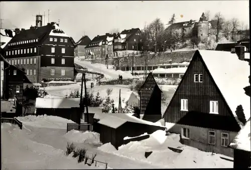 Ak Altenberg im Erzgebirge, Ortsansicht, Winter