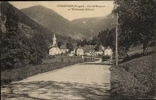 Ak Gérardmer, Lothringen, Vosges, Col de Bramont et Wildenstein, Straße, Ortsansicht