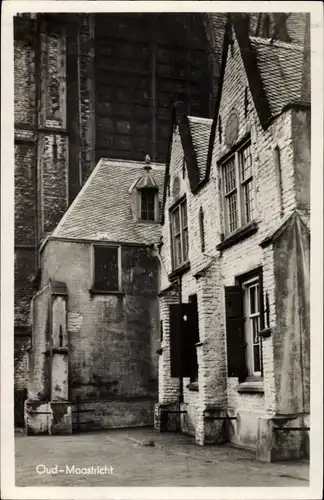 Ak Maastricht Limburg Niederlande, Altstadtpartie, St. Mathiaskerk