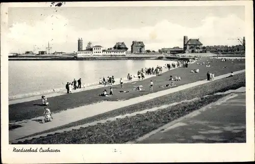 Ak Nordseebad Cuxhaven, Partie am Strand