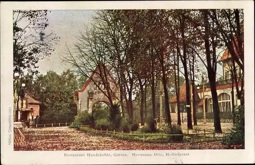 Ak Berlin Wilmersdorf Grunewald, Restaurant Hundekehle, Garten, Herrmann Otto