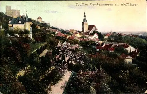 Ak Bad Frankenhausen am Kyffhäuser Thüringen, Blick auf den Ort