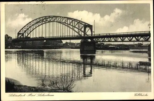 Ak Bad Salzelmen Schönebeck an der Elbe, Elbbrücke